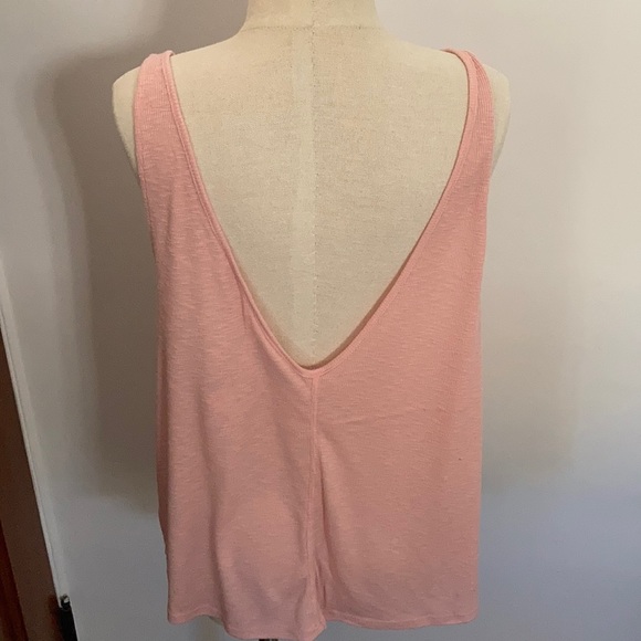 Free people pink texture low back tank - Picture 3 of 4